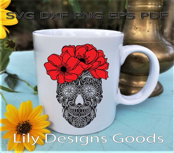 Download Sugar Skull Svg Clipart Vector Cut Files Sublimation Etsy