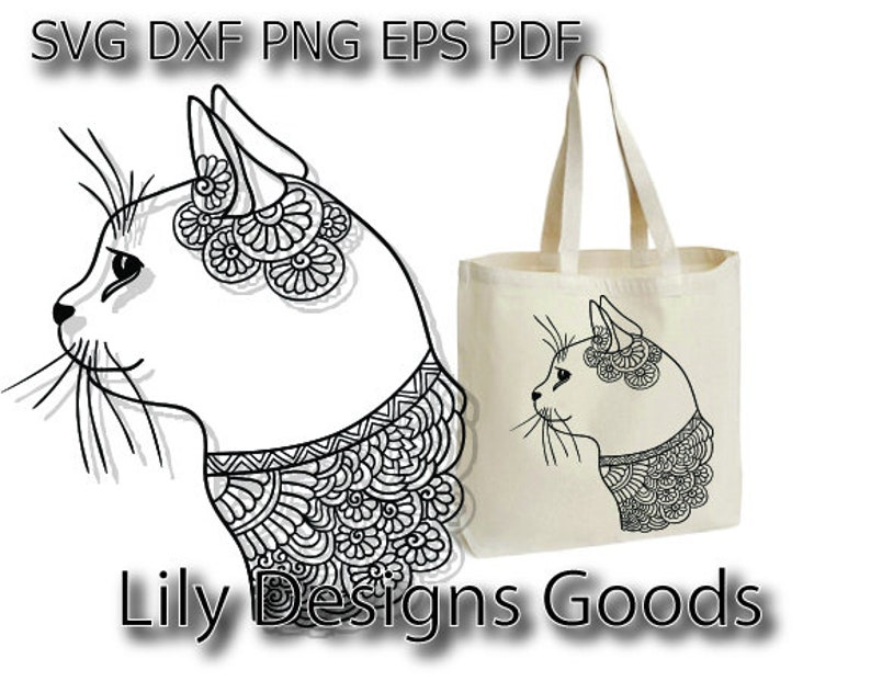 Download Craft Supplies Tools Visual Arts Cat T Shirt Iron On Transfer Vinyl Cat Zentangle Svg Cat Mandala Svg Cat Tote Bag Design Cat Cut File For Silhouette Cat Svg For Cricut