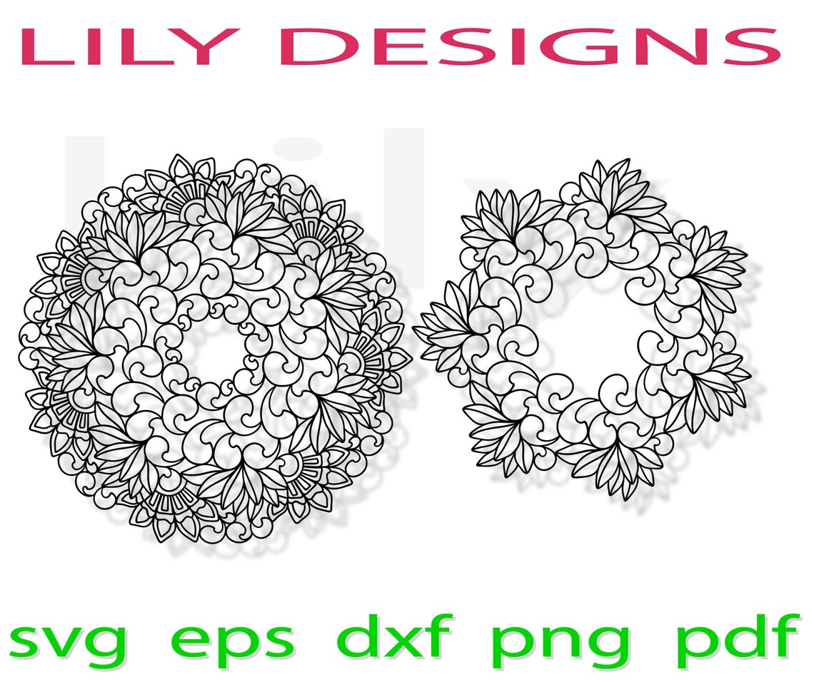 Download Border circle svg round wreath mandala frame lace wreath boho | Etsy