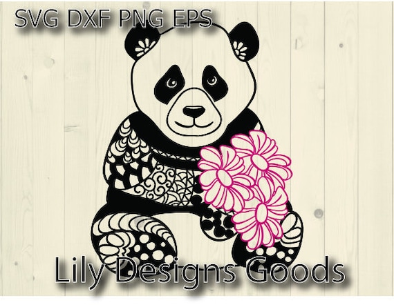 Download Panda Floral Panda Floral Animal Mandala Svg Mandala Etsy