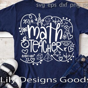 SVG per insegnante di matematica, design per magliette, file digitali per Cricut e Silhouette. immagine 7