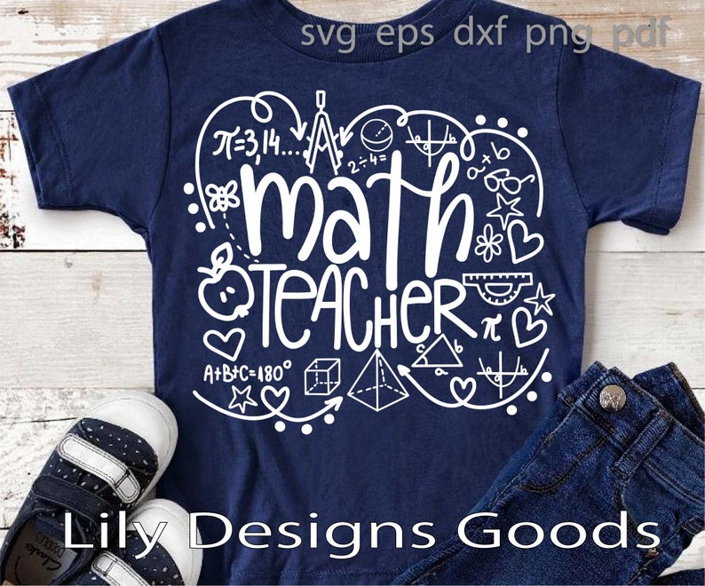 SVG per insegnante di matematica, design per magliette, file digitali per Cricut e Silhouette. immagine 7