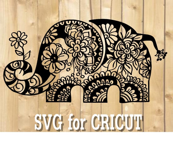 Elephant mandala svg / zentangle elephant svg / intricate svg | Etsy