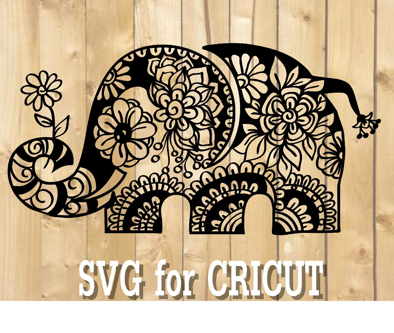 Download Elephant Mandala Svg Zentangle Elephant Svg Intricate Svg Etsy
