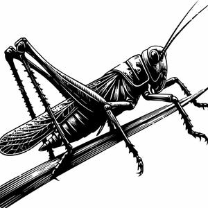 5 SVG di cavalletta – 5 illustrazioni vettoriali di insetti – File di taglio di cavalletta per progetti di artigianato naturalistico e all'aperto
