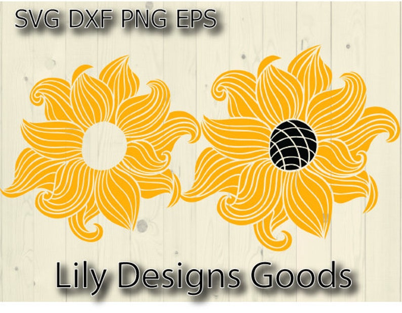 Download Free Sunflower Frame Svg Wild Flower Clipart Cricut Silhouette Etsy SVG Cut Files