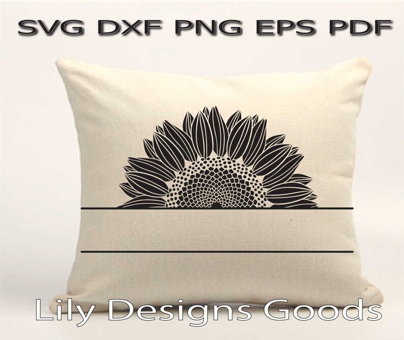 Download Half sunflower svg / monogram / clipart / sublimation ...