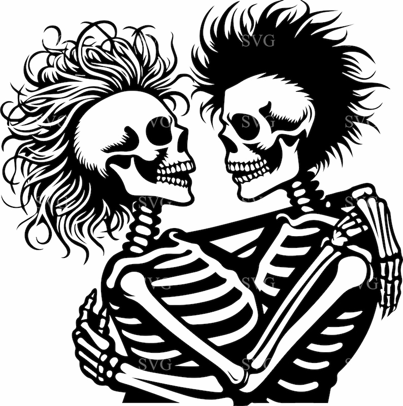 5 Dancing Skeleton Couple SVG, Gothic Halloween Love Cut File - Etsy