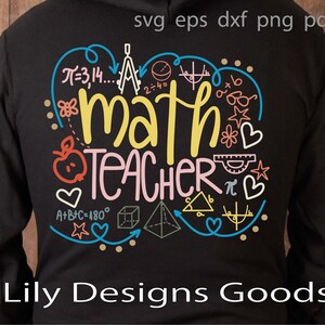 SVG per insegnante di matematica, design per magliette, file digitali per Cricut e Silhouette. immagine 8