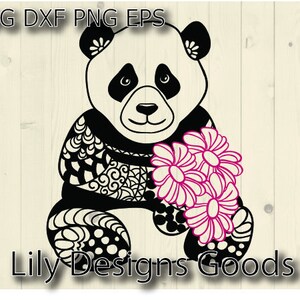 Download Animal Svg Panda Svg Cricut Panda Floral Panda Floral Etsy