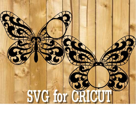 Download Free Butterfly Monogram Svg Split Butterfly Svg Butterfly Etsy SVG Cut Files