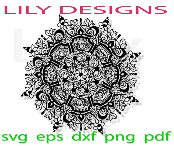Download Circle Lace Svg Mandala Border Wreath Round Doodle Zentangle Etsy