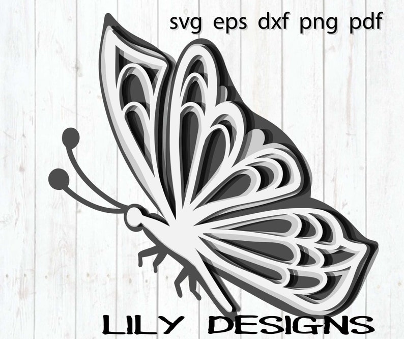 Download 3D Butterfly Mandala SVG | Etsy