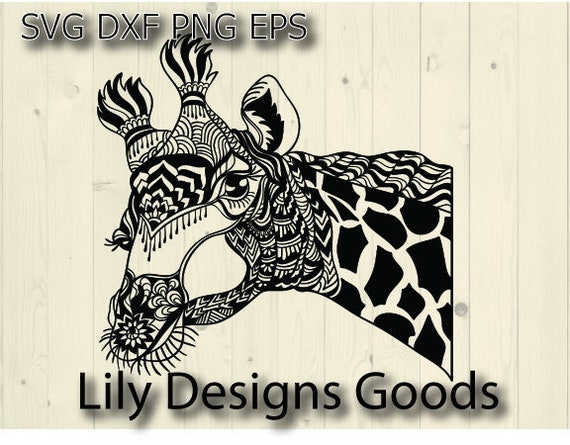 Giraffe Mandala Svg Svg Files For Cricut Zentangle Giraffe Etsy