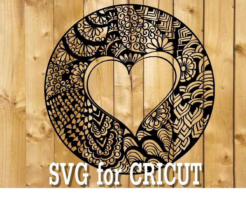 Download Heart Svg Mandala Svg Valentine Svg Intricate Svg Etsy PSD Mockup Templates