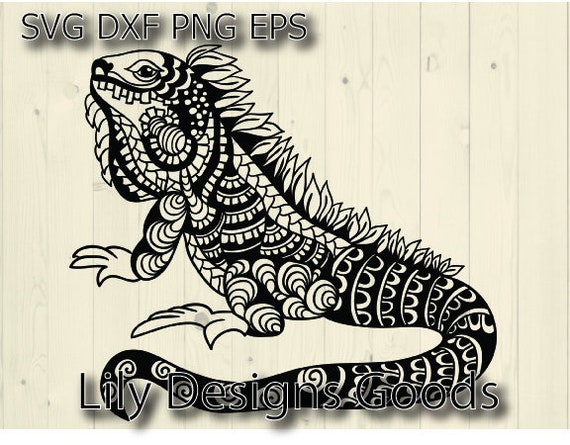 Iguana Lizard Svg Sign Tattoo Chameleon Sketch Large Etsy