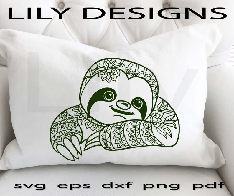 Download Mandala sloth svg lazy animal 2021 party shirt birthday mug | Etsy