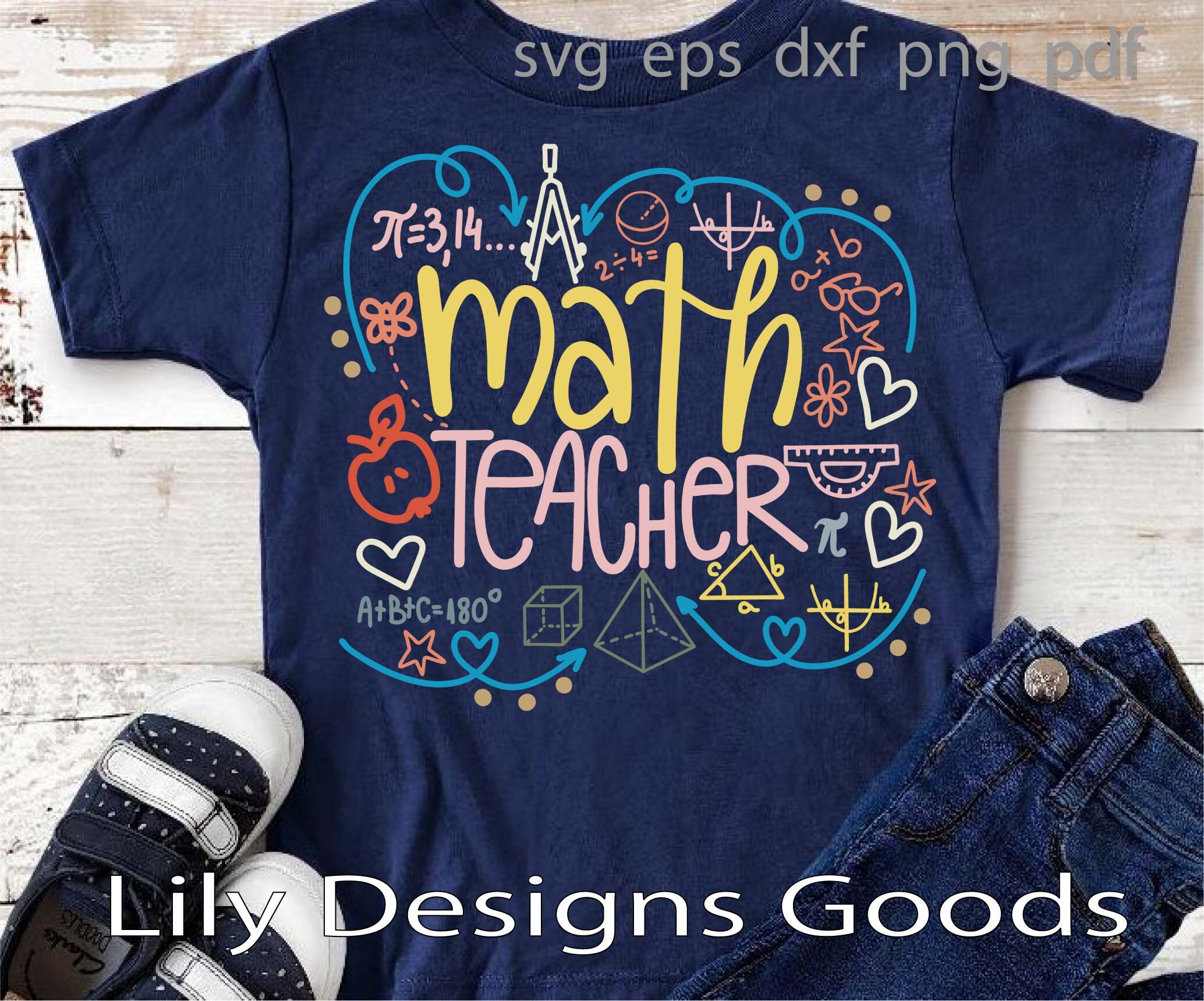 Math Teacher Svg Teacher Svg Cut File Math Svg Math Svg | Etsy
