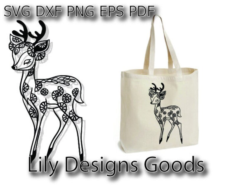 Visual Arts Craft Supplies Tools Zentangle Animal Clipart Deer Mandala Svg Cute Deer Tote Bag Design Iron On Transfer Vinyl Cut File Baby Deer Svg For Cricut