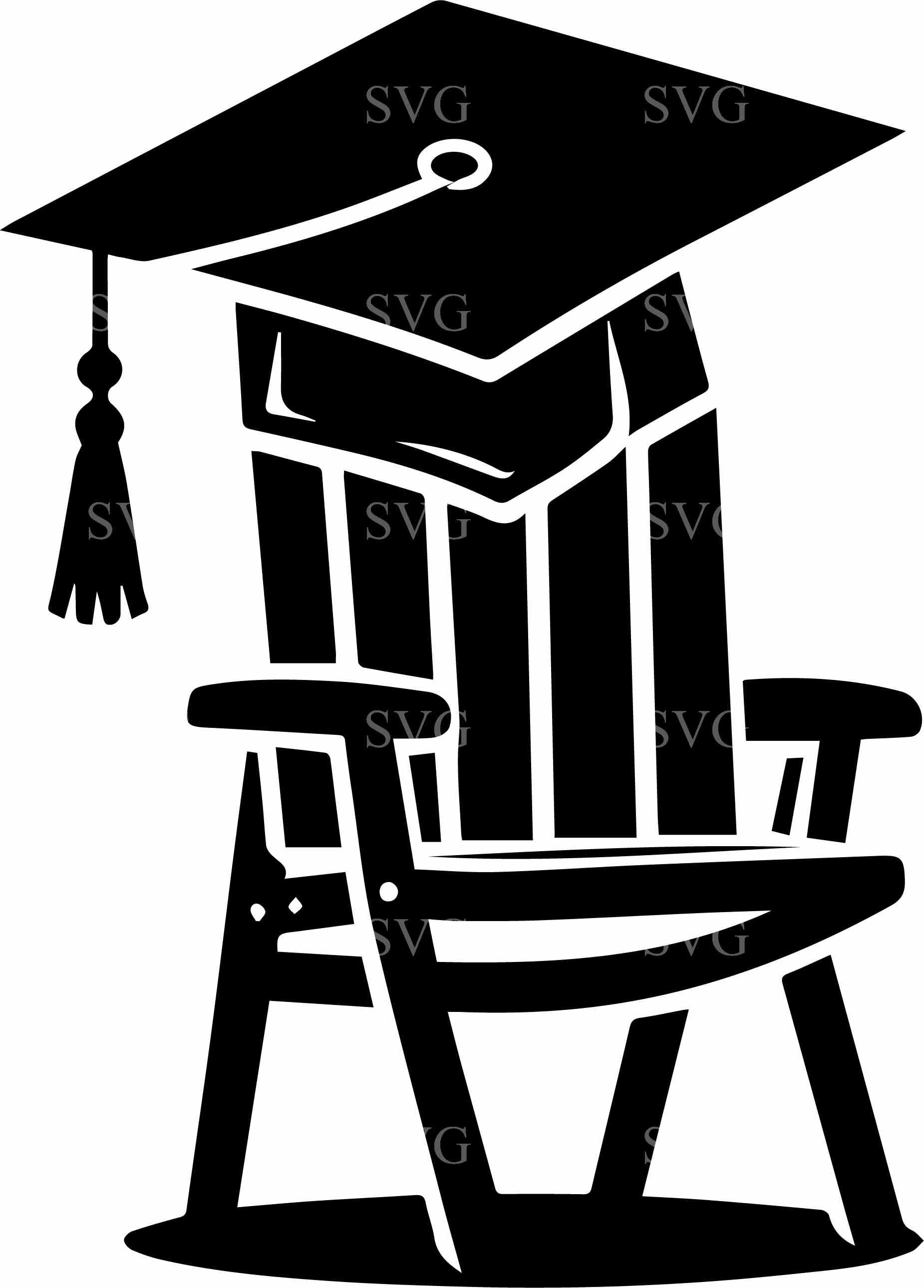 Graduation Chair Rpound 7 Graduation SVG, Funny Grad Chair Cut File, Class of 2026 Clipart ...