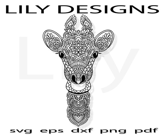 Download Mandala Giraffe Svg Floral Flower Shirt Birthday Funny Baby Etsy
