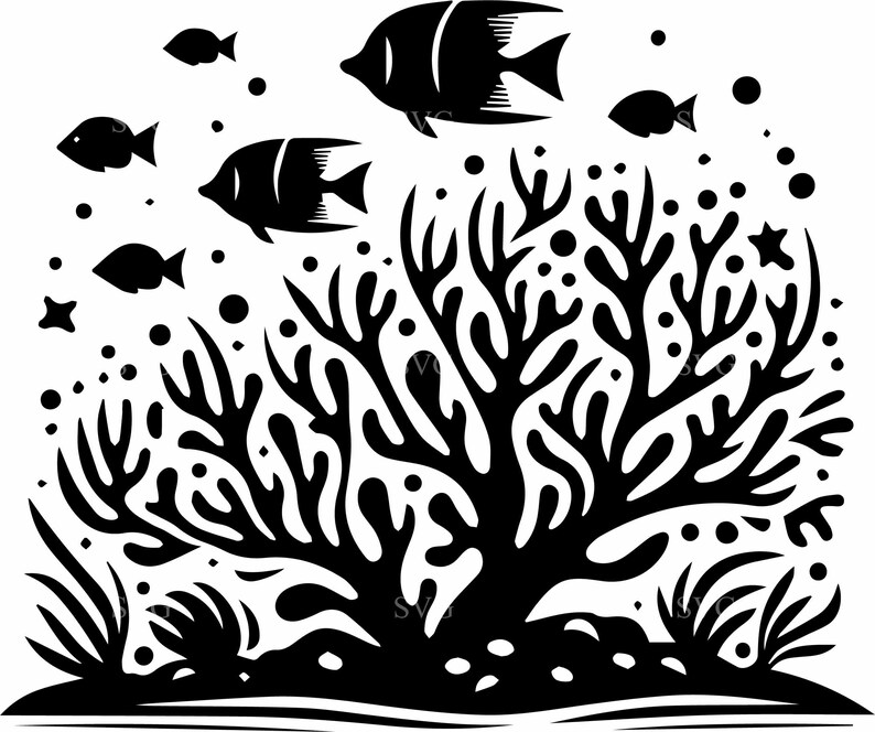 8 Coral Reef SVG – Ocean Fish Cut File for Cricut and Silhouette ...