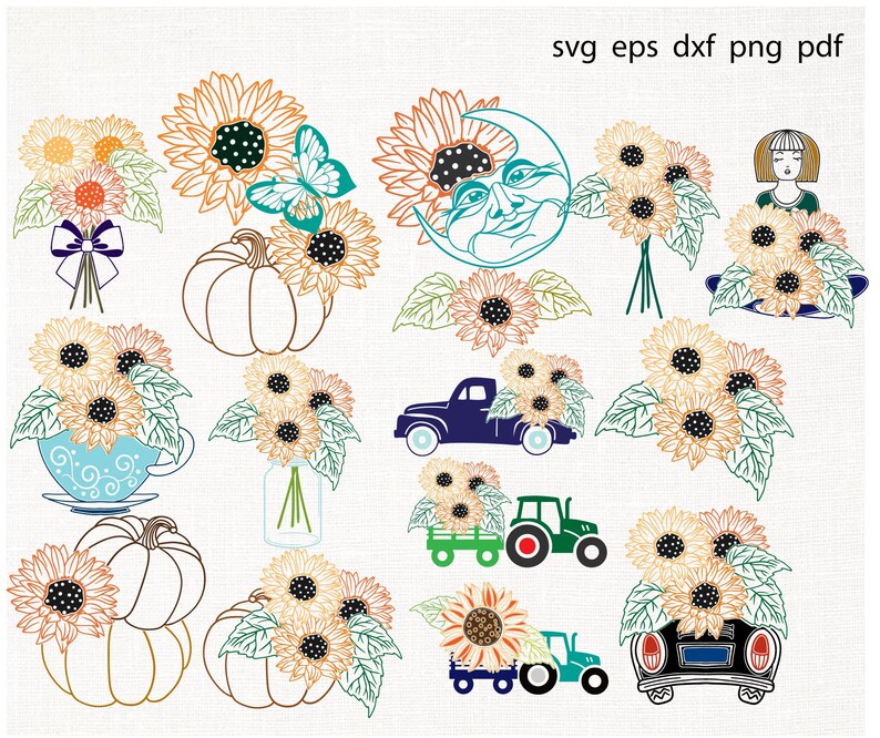 Free Free 245 Sunflower Bouquet Svg SVG PNG EPS DXF File
