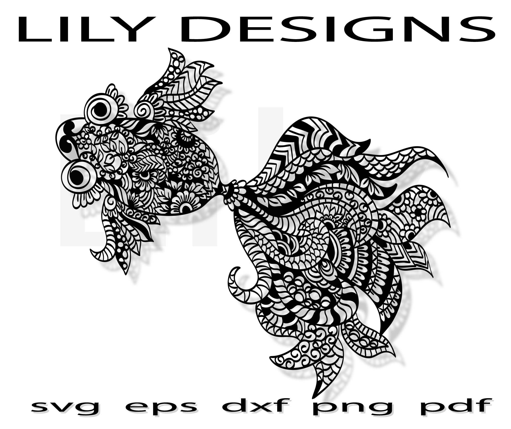 Download Tropical Fish Svg Mandala Aquarium Ocean Sea Fishing Fisherman Etsy