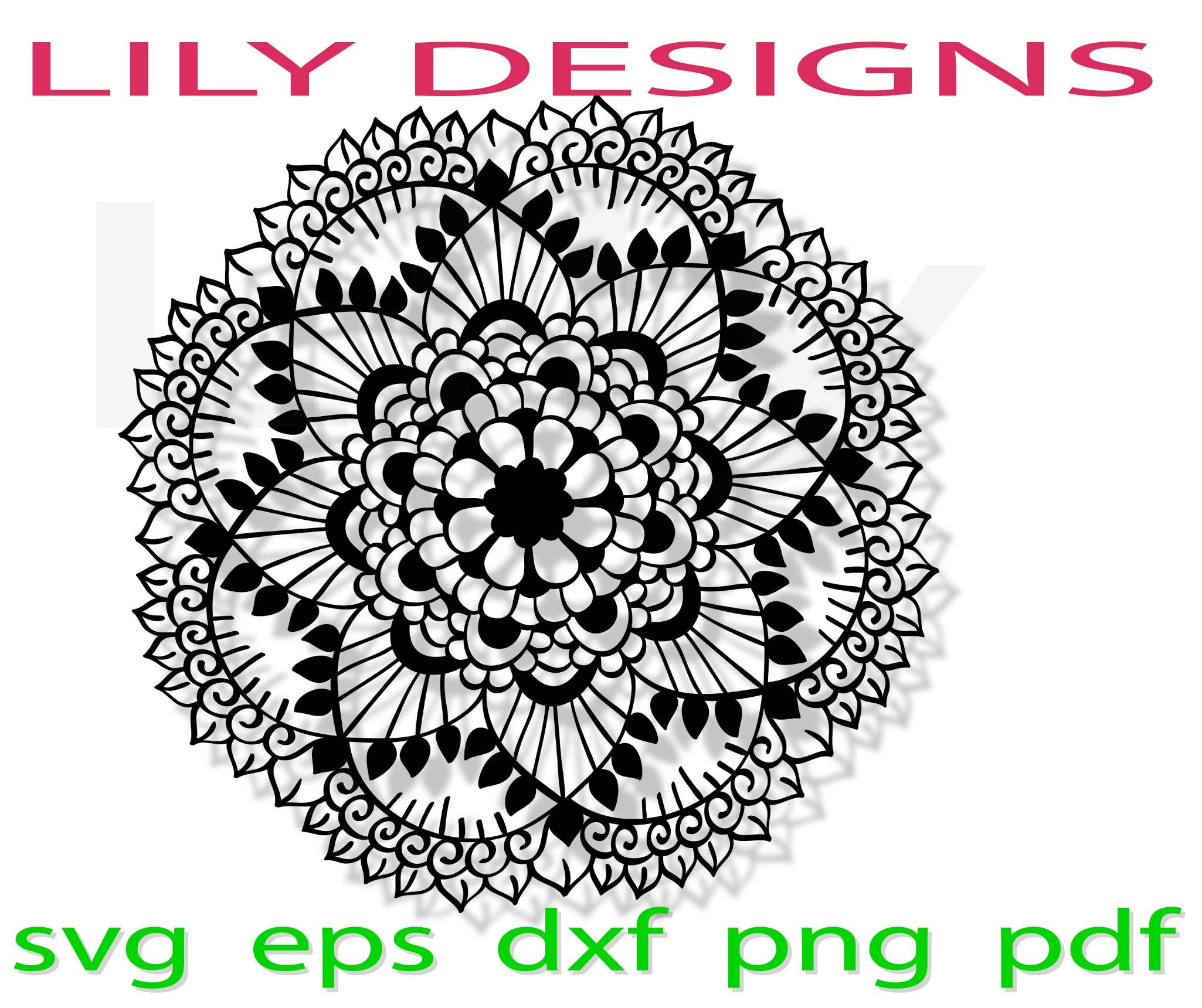 Download Mandala Wreath Svg Doodle Border Border Circle Lace Round Etsy