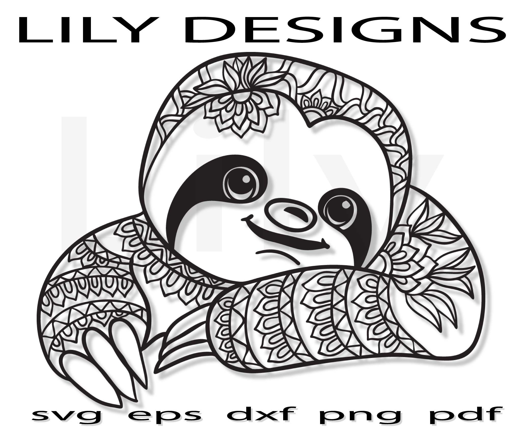 Download Mandala sloth svg lazy animal 2021 party shirt birthday ...