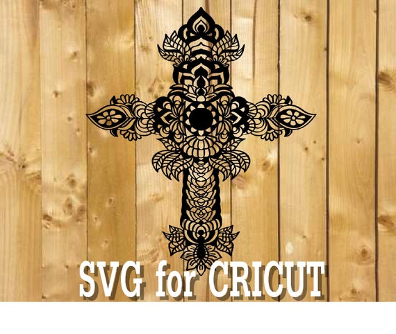 Download Cross Mandala Svg Zentangle Cross Svg Intricate Svg File Etsy
