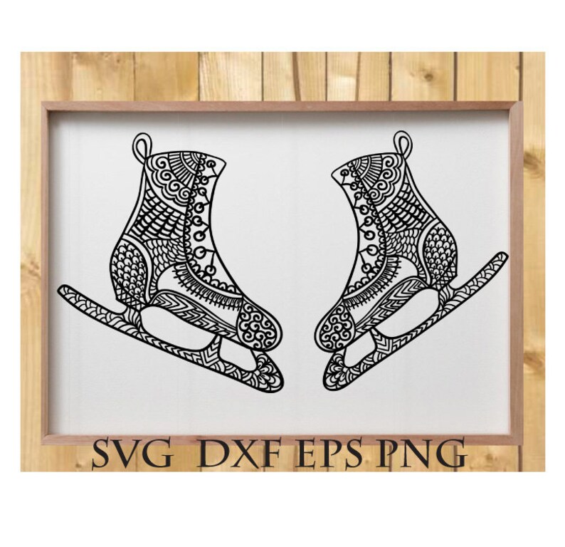 Ice Skating Svg Ice Skates Svg Silhouette Vector Clipart Etsy