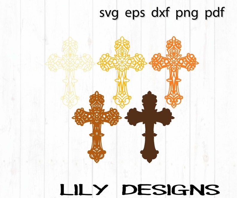 Download Layered Cross SVG Layered mandala dxf | Etsy