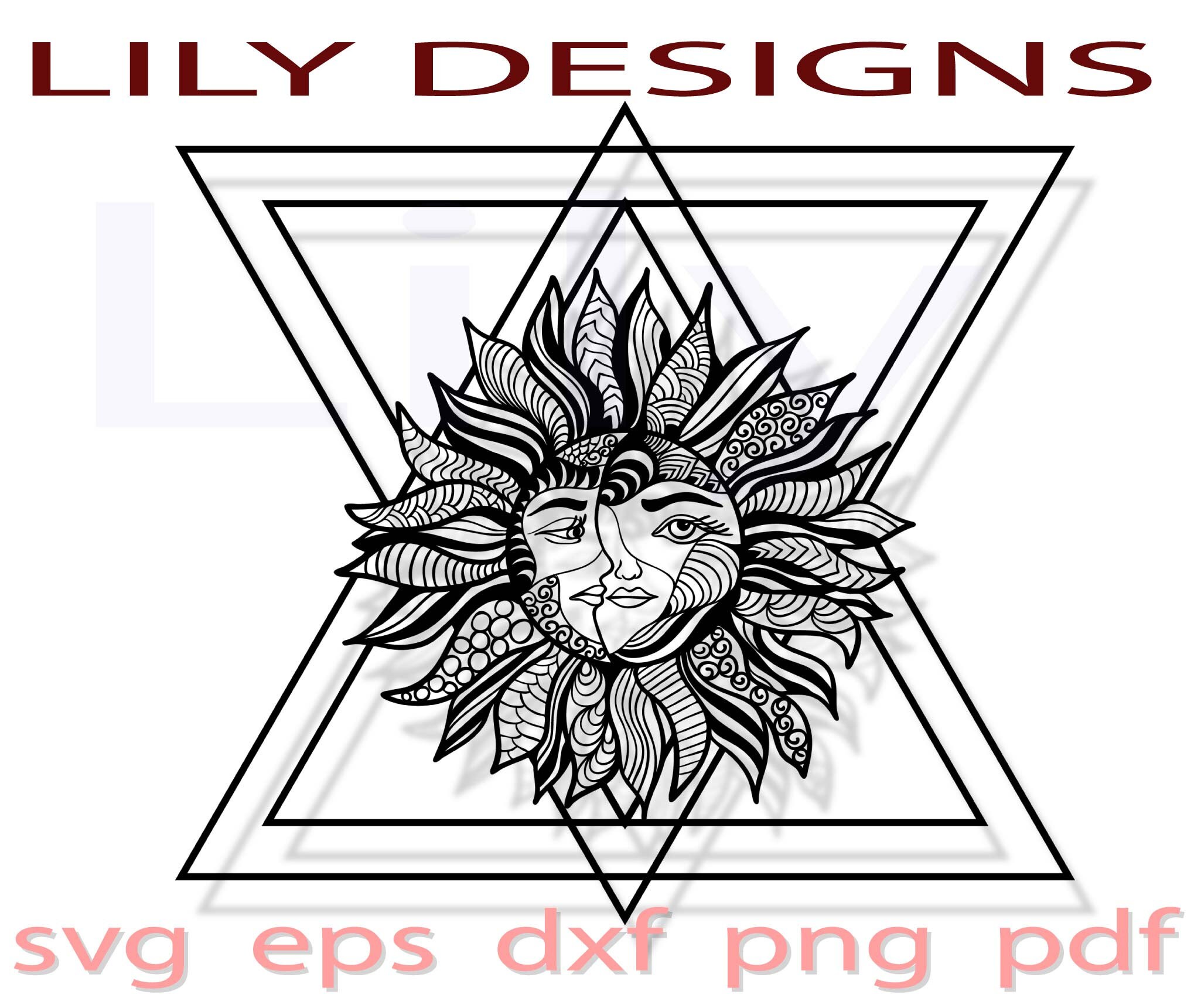 Sun Moon Mandala Svg Geomtry Dreamcatcher Sacred Dream Etsy Sun Moon Mandala Svg Geomtry Dreamcatcher Sacred Dream Etsy