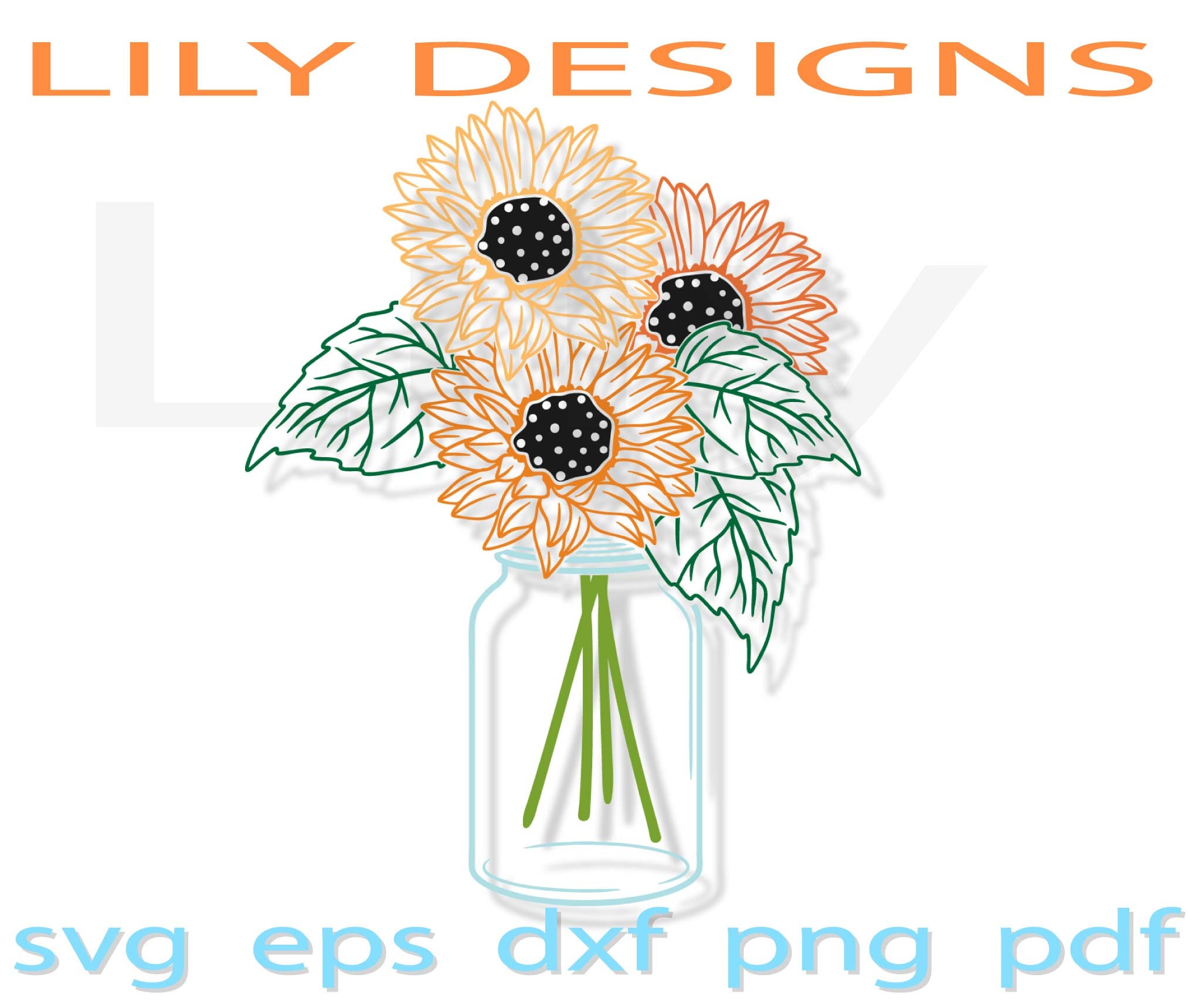 Free Free 188 Sunflower In Mason Jar Svg SVG PNG EPS DXF File