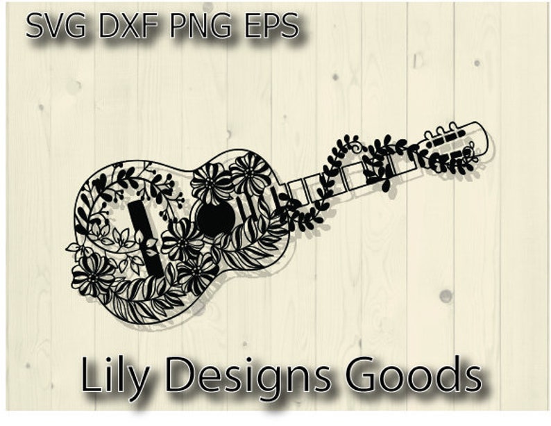 Download Mandala Guitar Svg musical instrument dxf eps cricut | Etsy