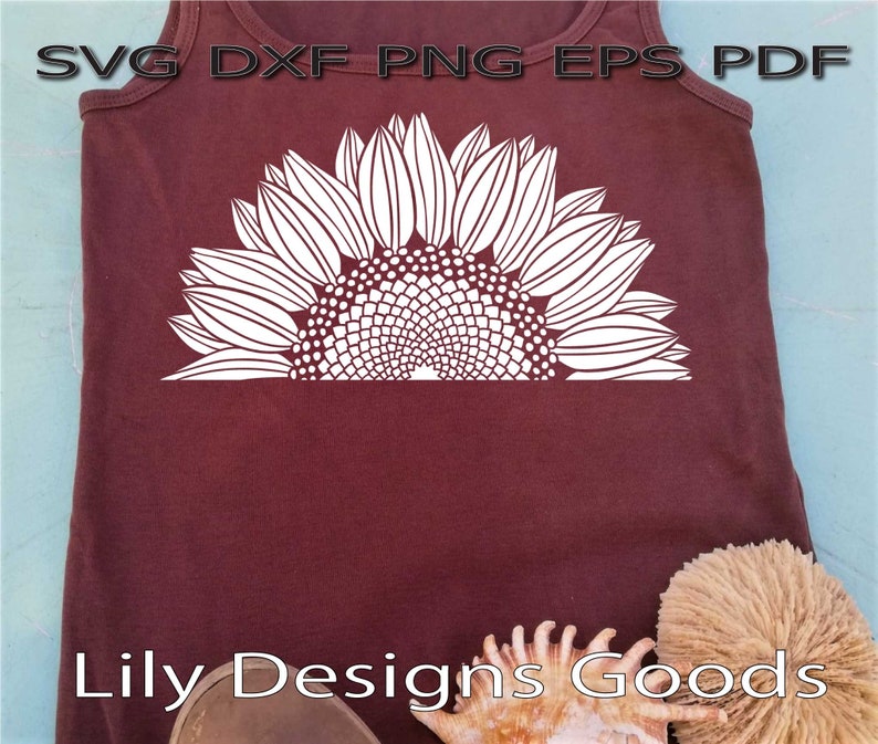 Free Free 83 Half Sunflower Svg Black And White SVG PNG EPS DXF File