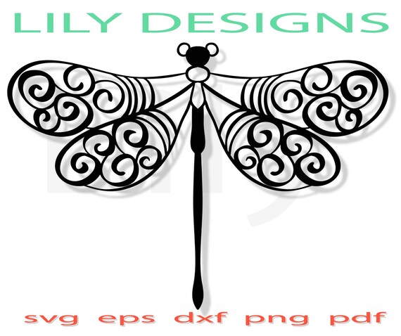 Download Dragonfly Logo Svg Mandala Zentangle Shirt Sign Home Decor Etsy