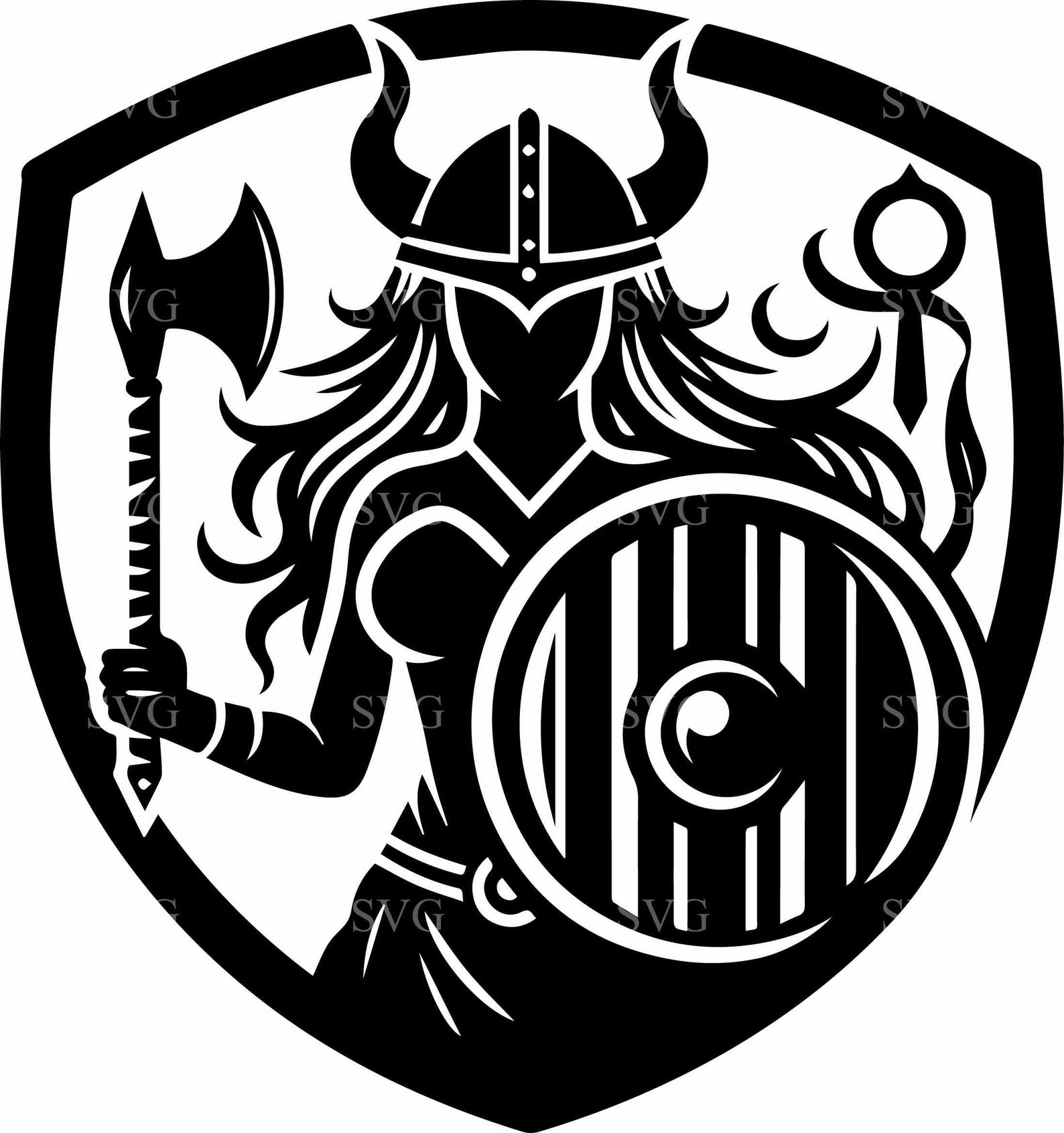 Viking Woman SVG 7 Cut File - Warrior Shield Maiden Design - Norse ...