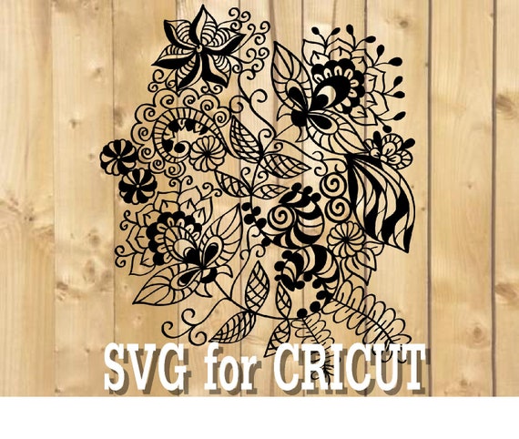 Download Flower Mandala Svg Zentangle Flower Svg Intricate Svg File Etsy PSD Mockup Templates