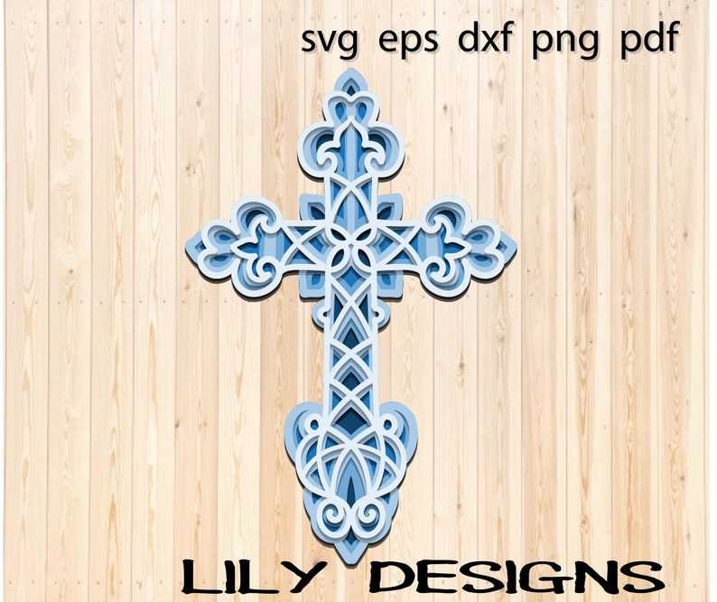 Download 3D 3D Mandala Cross Svg Free - Layered SVG Cut File