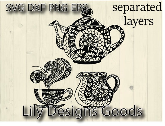 Download Coffee Mandala Svg Tea Pot Svg Milk Pot Svg Kitchen Svg Etsy