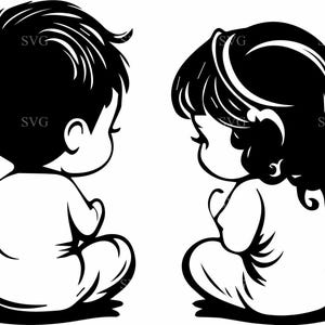 Angel Baby SVG 5 Cut File, Cute Cherub Clipart, Heaven Wings Silhouette for Cricut, Vinyl Decals, Memorial Design