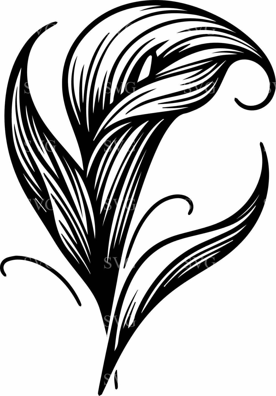 6 Calla Lily SVG, Elegant Floral Cut File, Decorative Flower Silhouette ...