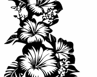 8 Hibiscus Flower SVG, Tropical Floral Cut File, Hawaiian Hibiscus Clipart for Cricut and Silhouette Crafts