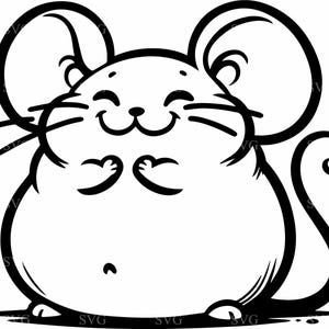7 Chubby Mouse SVG 7 Cut File - Cute Mouse Clipart for Cricut, Silhouette, DIY Craft Projects