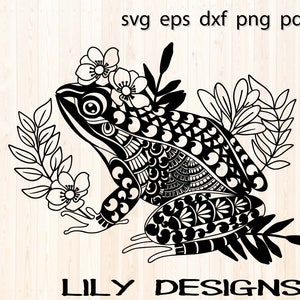 Fichier Svg grenouille Mandala pour Cricut