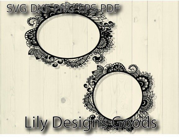 Download Frame mandala svg circle wreath border round lace doodle boho | Etsy