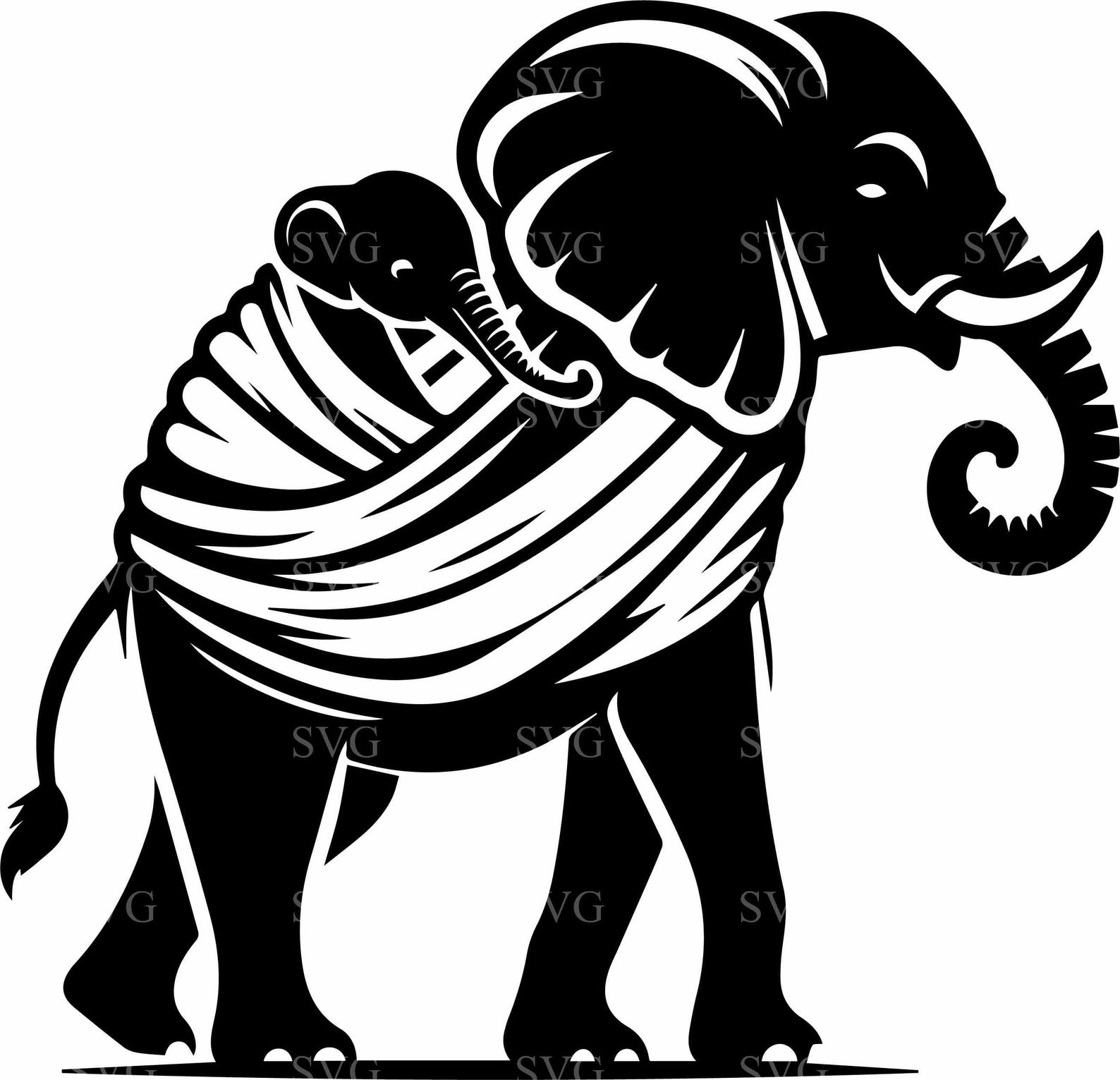 Hugging Elephant Vector 3 Elephant Mom and Baby SVG, 3 Hugging Elephants Cut File, Sweet Animal ...