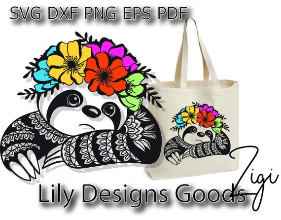 Download Lazy Sloth Svg Flower Crown Svg Mandala Sloth Slow Down Svg Cricut Cut File Iron On Transfer Zentangle Sloth Tote Bag Design For Girls Visual Arts Craft Supplies Tools